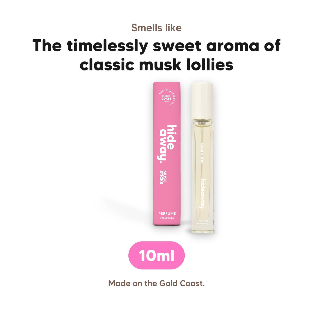 Musk Sticks perfume 10ml, smells like the timelessly sweet aroma of classic musk lollies