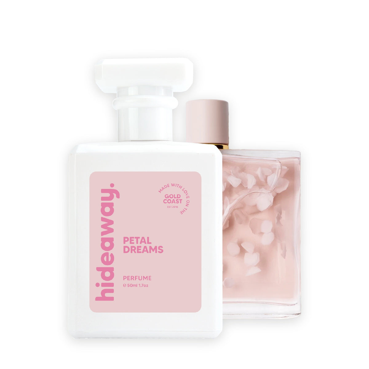 Hideaway. Petal Dreams perfume 50ml beside the Burberry Her Petals bottle it is inspired by