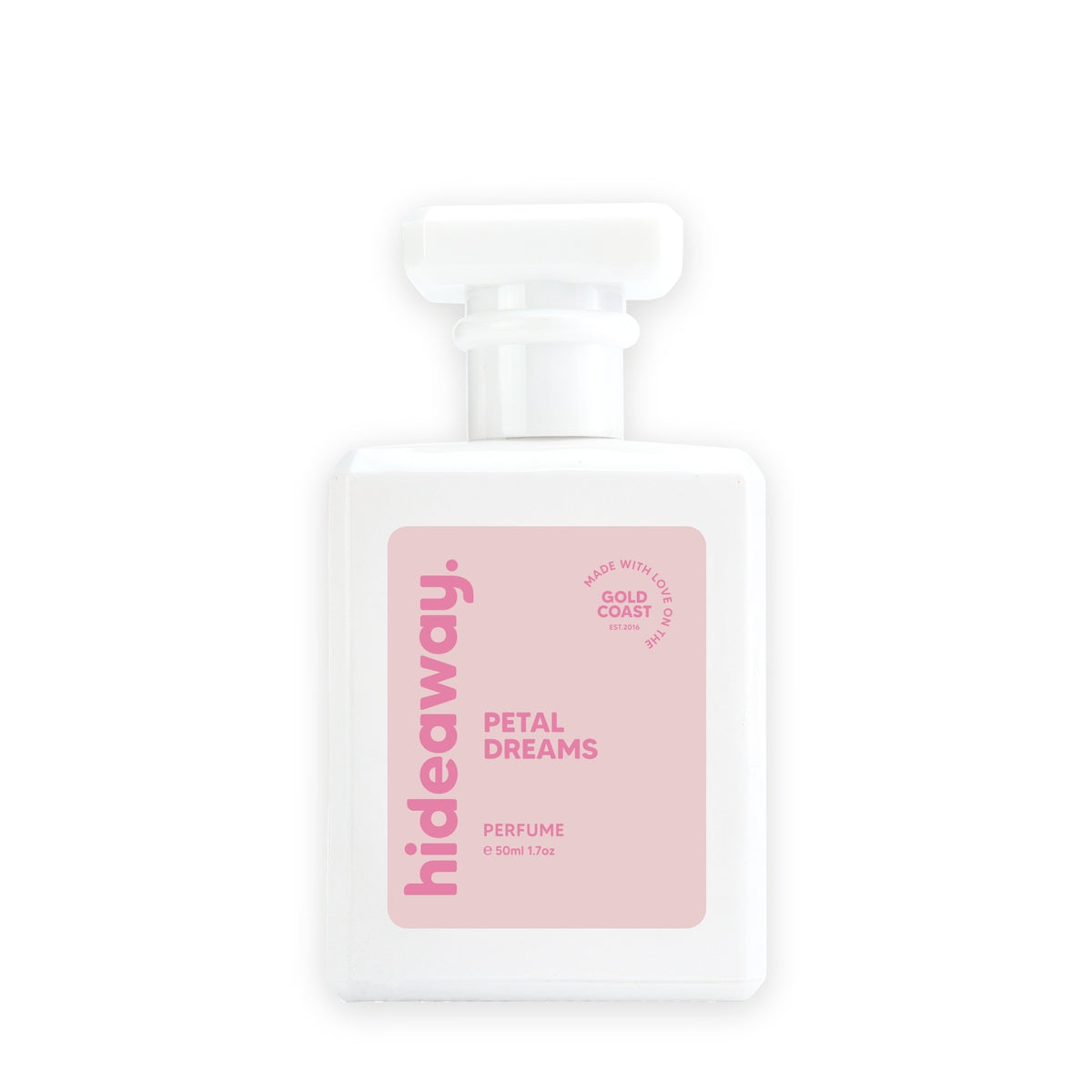 Hideaway. Petal Dreams perfume 50ml bottle