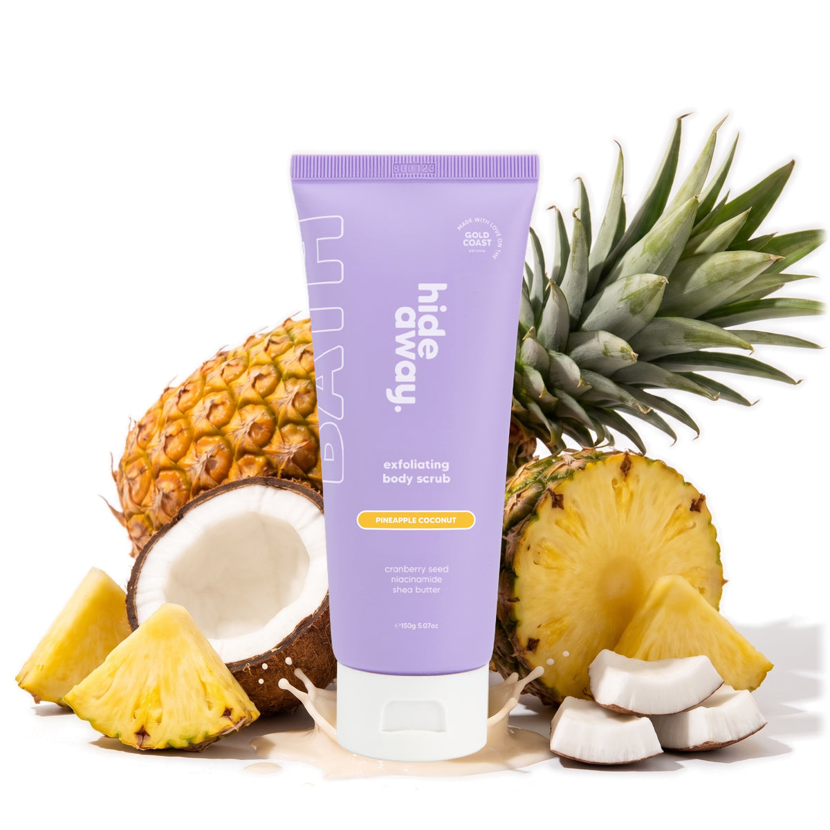 Hideaway. Pineapple Coconut body scrub with fresh pineapple and coconut