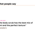 One five star customer review of Hideaway. Pineapple Coconut exfoliating body scrub