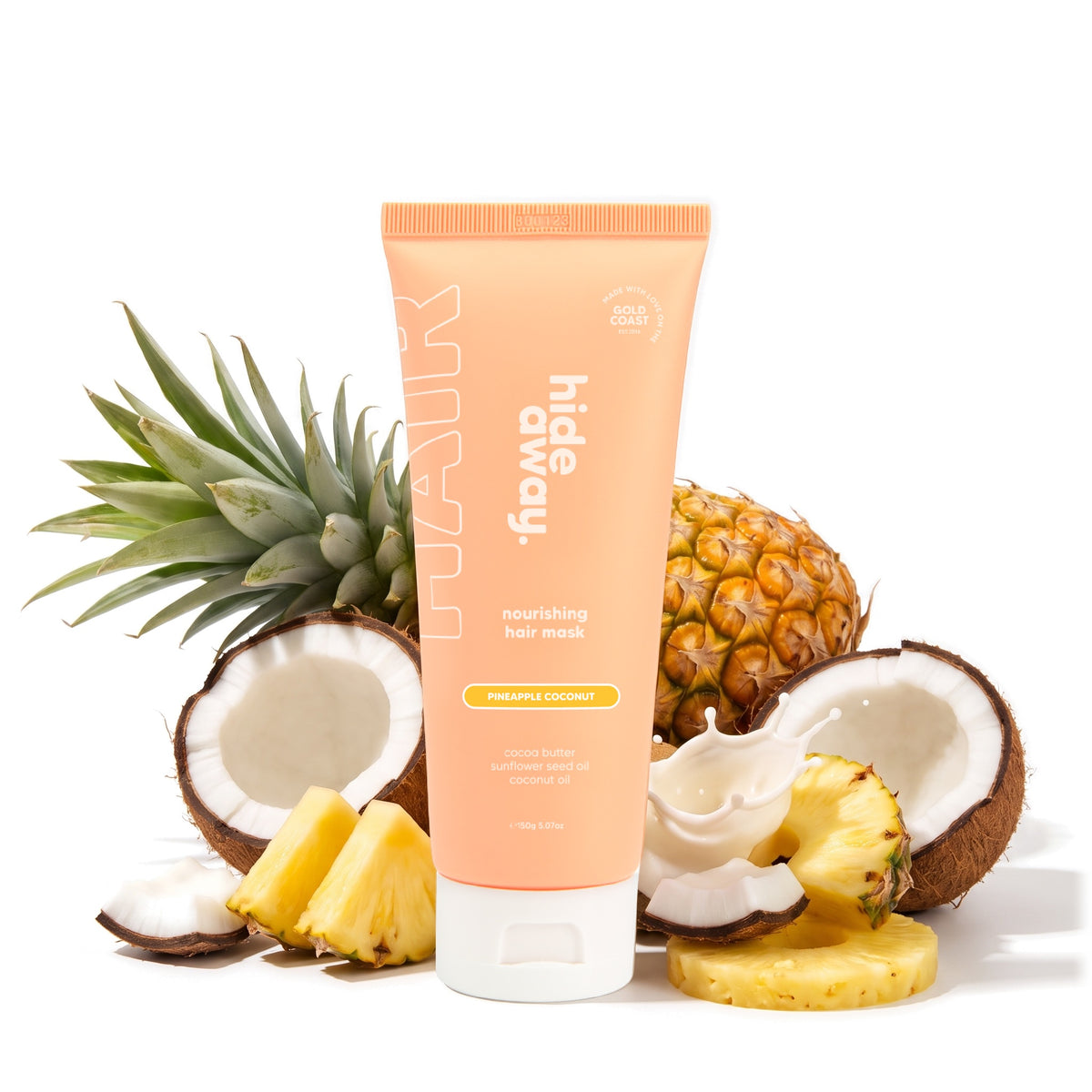 Hideaway. Pineapple Coconut hair mask with fresh pineapple and coconut
