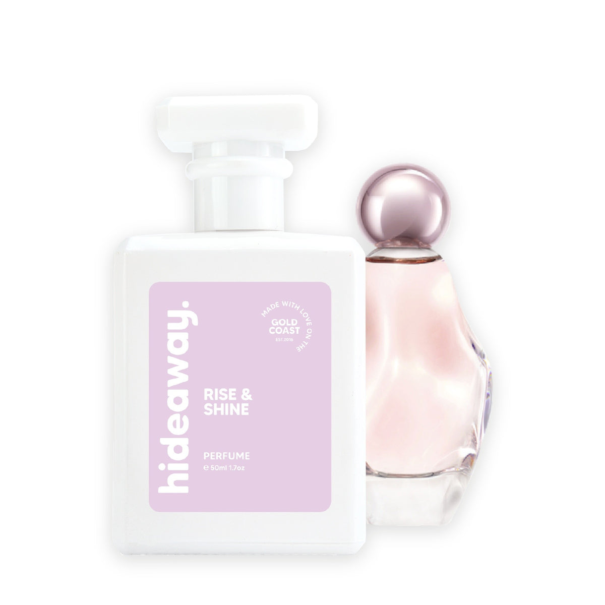 Hideaway. Rise & Shine perfume 50ml beside the Kylie Jenner Cosmic bottle it is inspired by