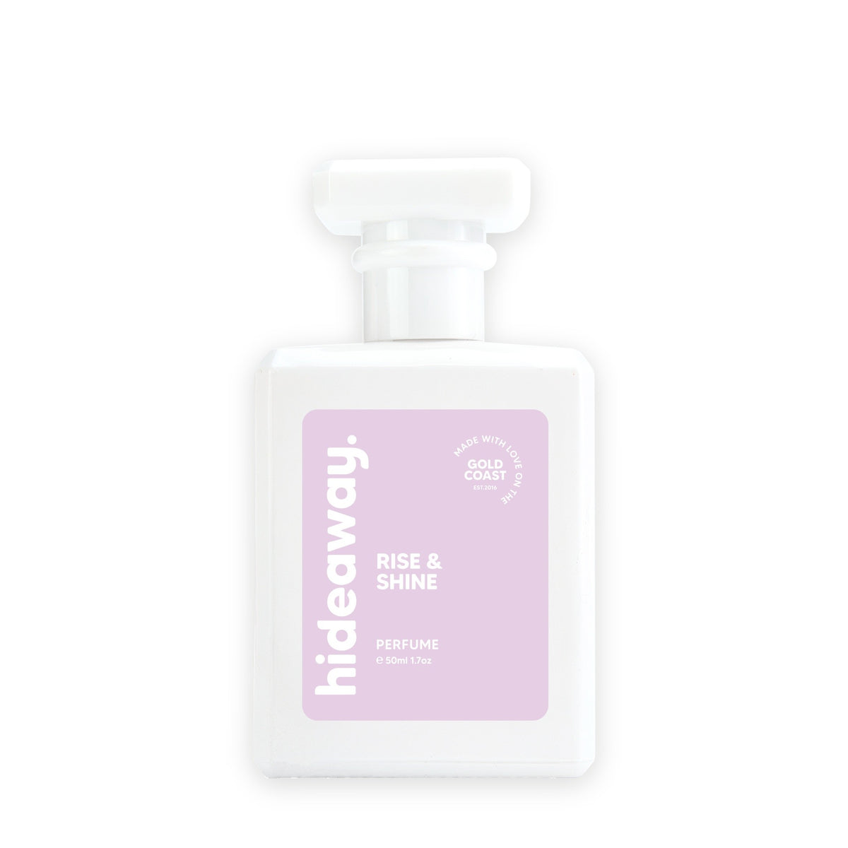 Hideaway. Rise & Shine perfume 50ml bottle