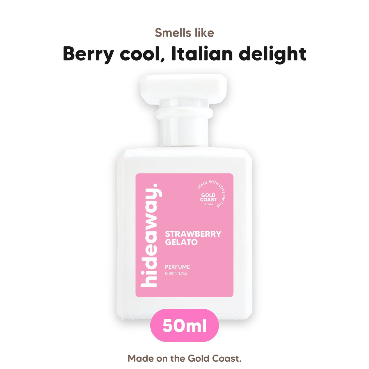 Strawberry Gelato perfume, smells like berry cool, Italian delight, 50ml