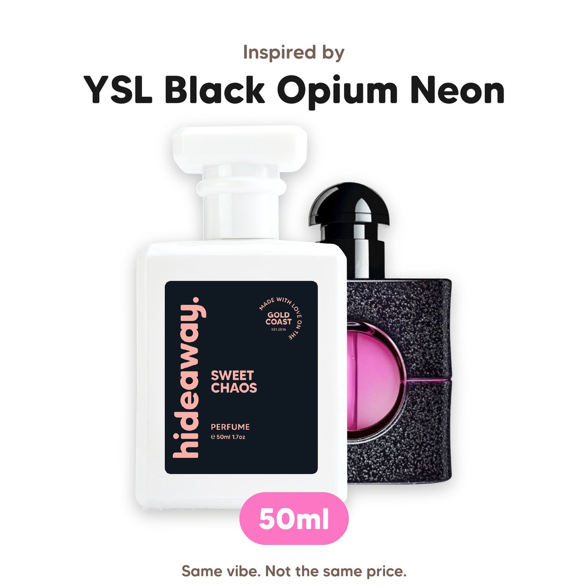 Sweet Chaos perfume, inspired by YSL Black Opium Neon, 50ml