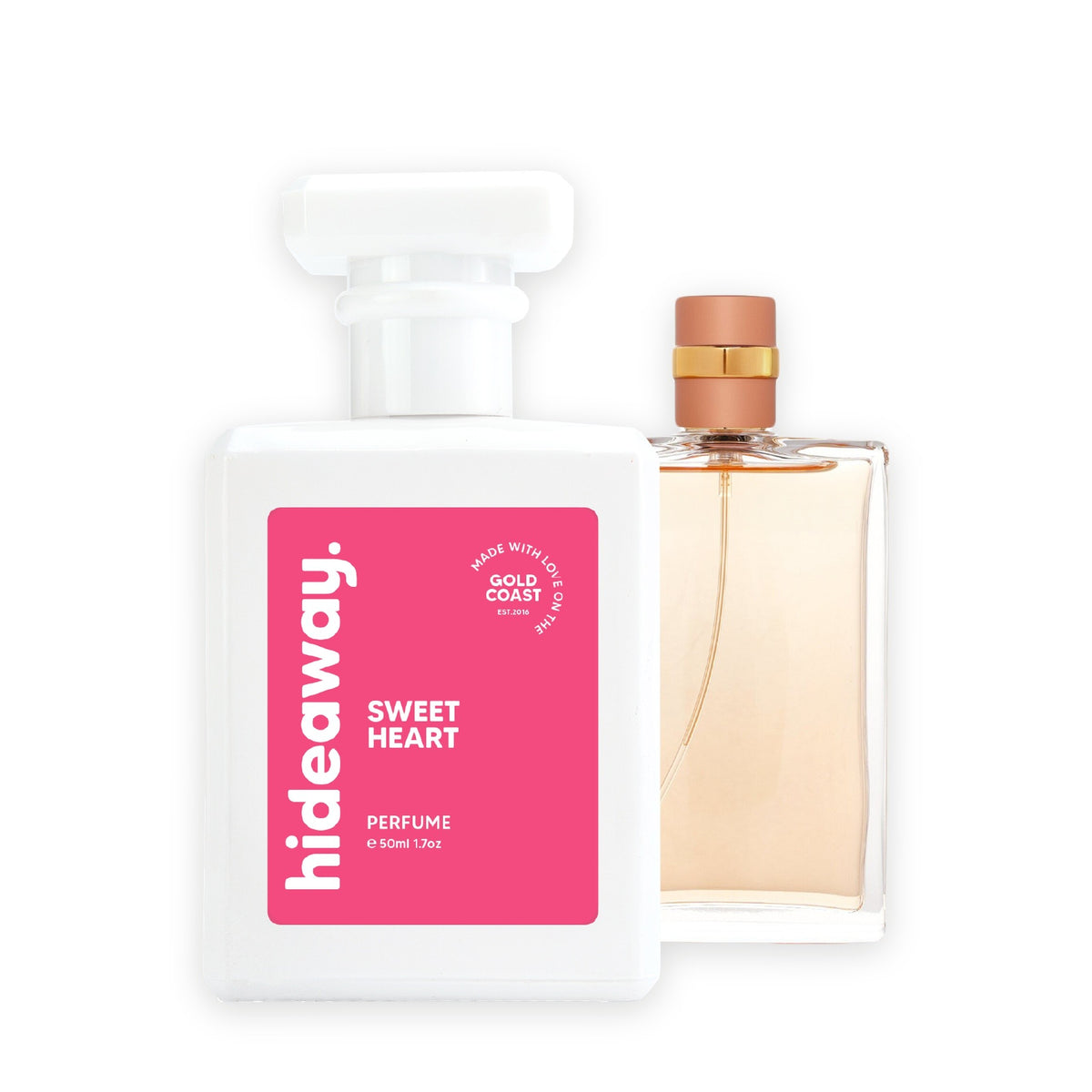 Hideaway. Sweet Heart perfume 50ml beside the Chanel Allure bottle it is inspired by