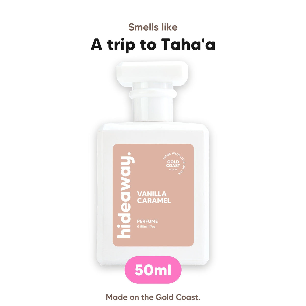 Vanilla Caramel perfume, smells like a trip to Taha'a, 50ml