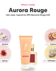 The notes in Aurora Rouge hair mask, animated